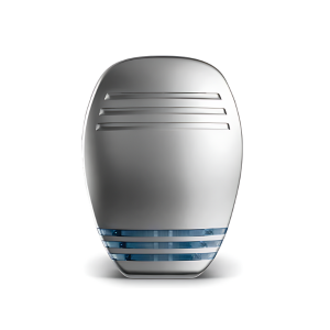 MARINA L - mat srebrna z modro LED bliskavico - zunanja sirena