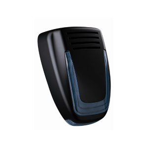 MOSE L - mat črne barve z modro LED bliskavico - zunanja sirena